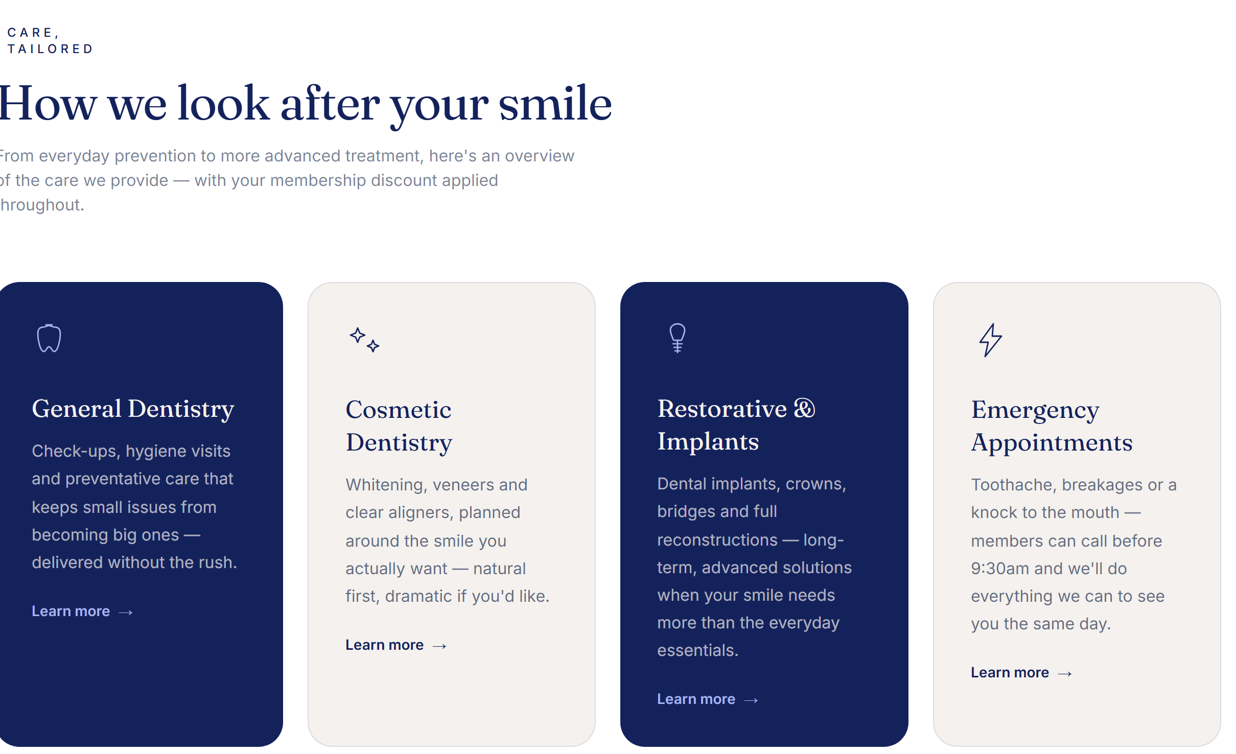 Tuesday Market Dental Practice — treatments and care